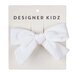 Designer Kidz Velvet Bow Hair Clip - Ivory