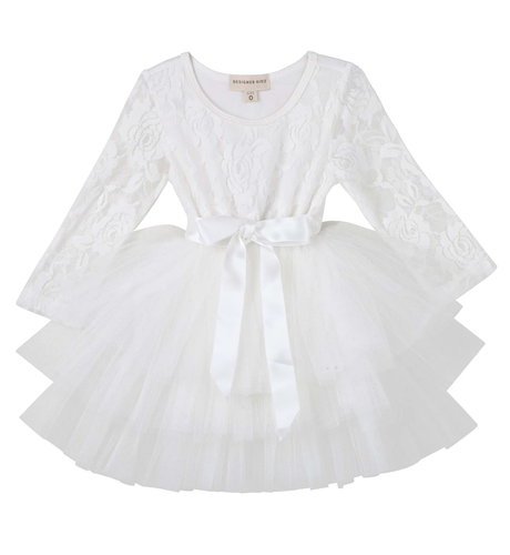 Designer Kidz My First Lace Tutu L/S - Ivory