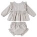 Designer Kidz Gigi Gingham L/S Dress & Bloomer Set - Oat