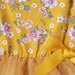 Designer Kidz Millie Floral L/S Tutu Romper - Honey Gold