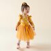 Designer Kidz Millie Floral L/S Tutu Dress - Honey Gold