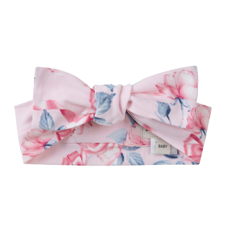 Designer Kidz Rose Bow Headband - Pink
