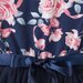 Designer Kidz Rose Bow L/S Tutu Dress - Navy