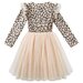 Designer Kidz Leopard Print L/S Tutu Dress