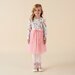 Designer Kidz Bunny Floral L/S Tutu Dress - Soft Pink