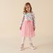 Designer Kidz Bunny Floral L/S Tutu Dress - Soft Pink