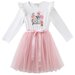 Designer Kidz Bunny Floral L/S Layna Tutu Dress - Soft Pink
