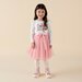 Designer Kidz Bunny Floral L/S Layna Tutu Dress - Soft Pink