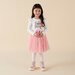 Designer Kidz Bunny Floral L/S Layna Tutu Dress - Soft Pink