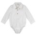 Designer Kidz Archie L/S Button Romper - Ivory