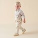 Designer Kidz Finley Linen Suspender Pants - Sand