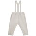 Designer Kidz Finley Linen Suspender Pants - Sand