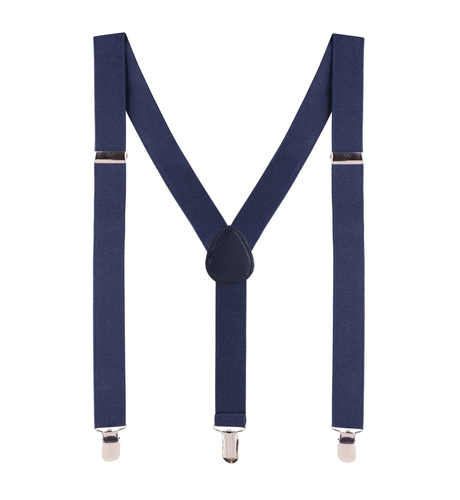 Designer Kidz Bradley Boys Suspenders - Navy