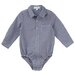 Designer Kidz Oliver L/S Gingham Romper - Navy