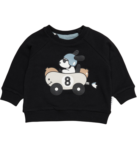 Huxbaby Doggie Reversible Sweatshirt -Black + Teal