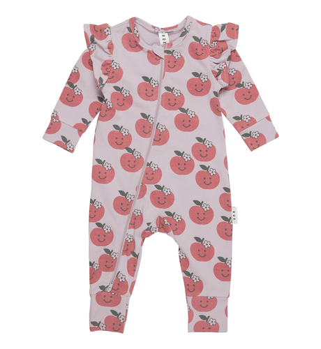 Huxbaby Apple Zip Romper - Lavender