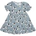 Huxbaby Doggie Tiered Puff Sleeve Dress -Teal