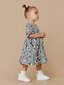 Huxbaby Doggie Tiered Puff Sleeve Dress -Teal