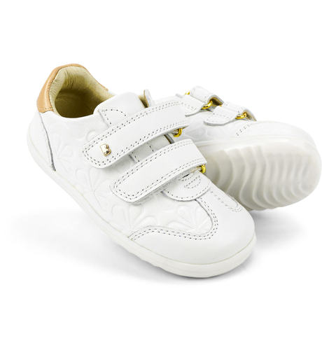 Bobux Step Up Sprite - Pale Gold + Embossed White