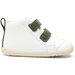 Bobux Step Up Hi Court Boot - White + Forest