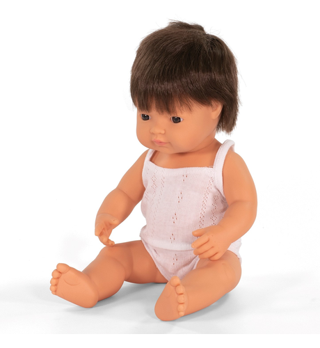 Miniland Doll Caucasian Brunette Boy - 38cm (Boxed)