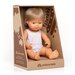 Miniland Doll Caucasian Dark Blond Boy - 38cm (Boxed)