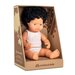 Miniland Doll Caucasian Black Curly Hair Boy - 38cm (Boxed)