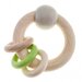 Hess-Spielzeug Rattle Round With Ball and 3 Rings Natural/Apple Green