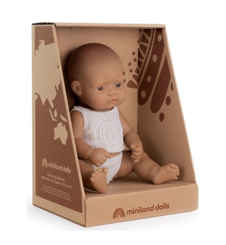 Miniland Baby Doll Hispanic Boy - 32cm (Boxed)
