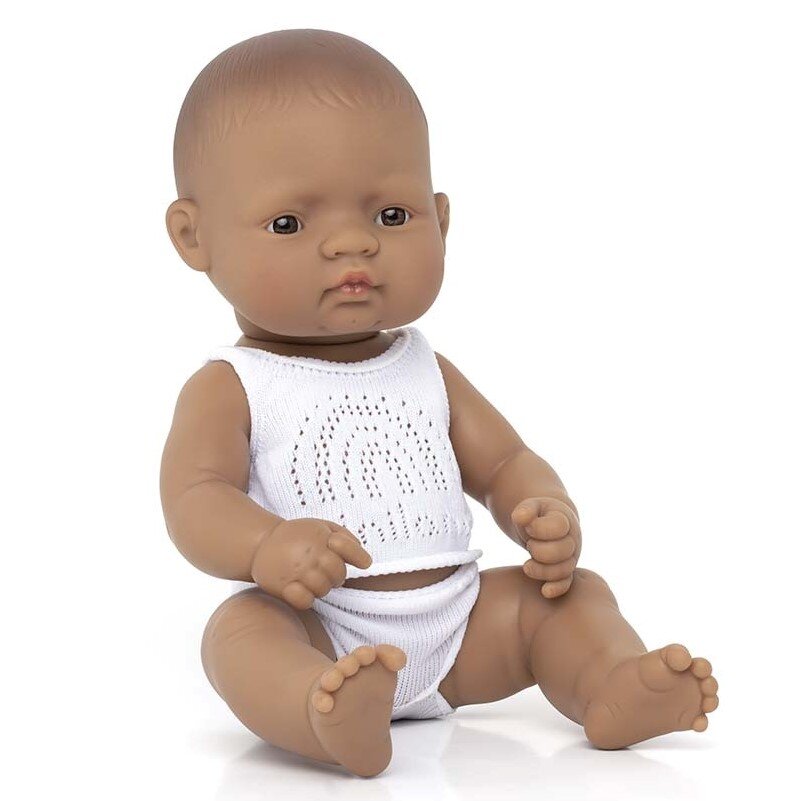 Miniland Baby Doll Hispanic Boy 32cm (Boxed) PLAYDolls & Acc