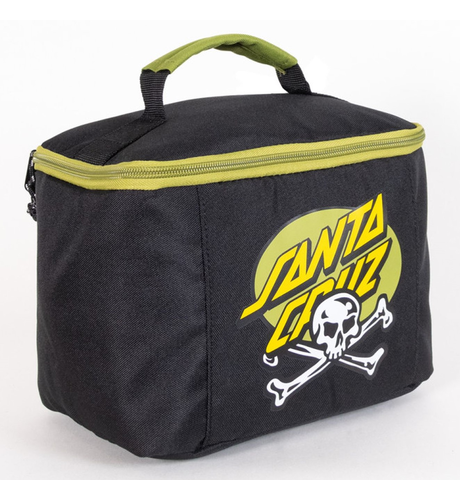 Santa Cruz Oval Dot Skull Lunch Box - Black