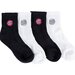 Santa Cruz Other Dot Socks 4pk (Youth 2-8) - Black/White