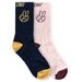 Santa Cruz Homegrown Socks 2pk (Wmns 6-10) - Charcoal-Pink