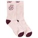 Santa Cruz Homegrown Socks 2pk (Wmns 6-10) - Charcoal-Pink