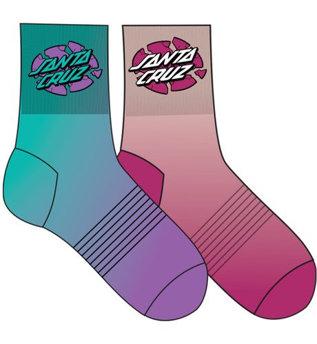 Santa Cruz Broken Dot Socks 2pk (Wmns 6-10) - Multi