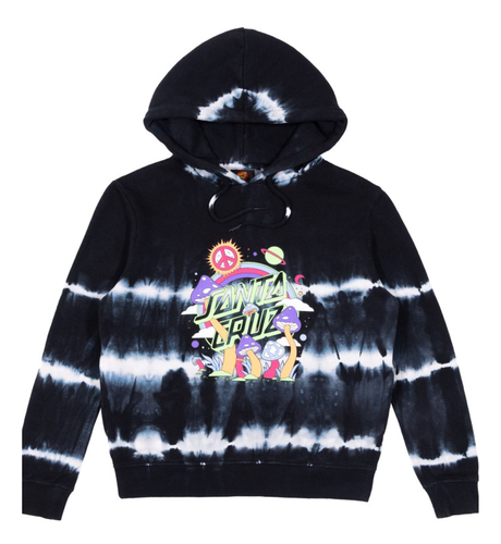 Santa Cruz Once Upon A Dot Hoody - Black Tie Dye