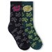 Santa Cruz Oval Dot Skull Socks 2pk (Youth 2-8) - Black/Green