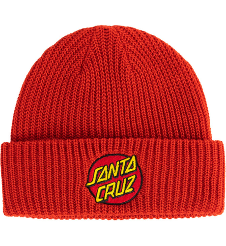 Santa Cruz Classic Dot Patch Beanie - Red