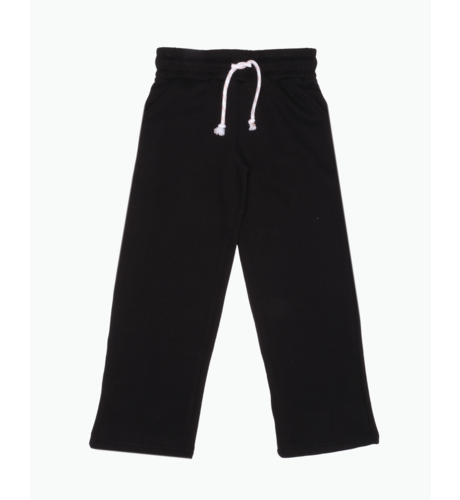 The Girl Club Black Wide Leg Fleece Lounge Pants