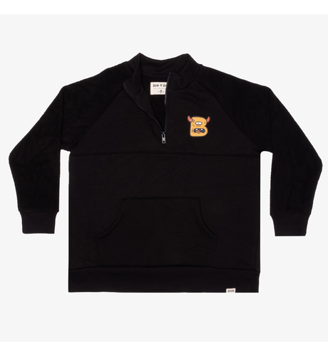 Band Of Boys Black B Monster Quarter Zip Polar Fleece