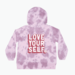 The Girl Club Purple Tie-Dye Love Yourself Hood