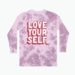 The Girl Club Purple Tie-Dye Love Yourself L/S Tee