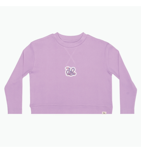 The Girl Club Skinny Rib Wavy Snake Patch L/S Tee