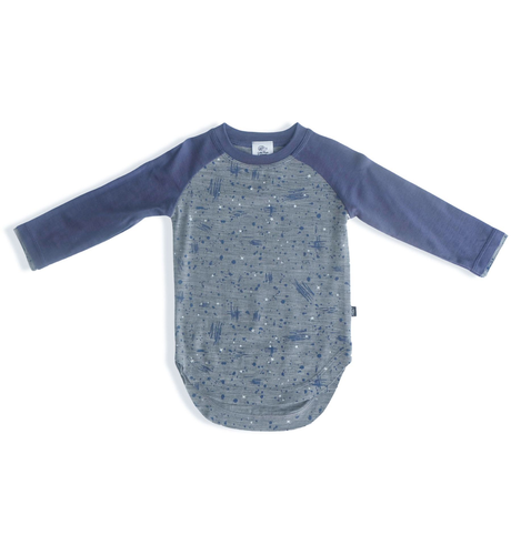 LFOH Levi Raglan Tee - Ash Marle Scribble