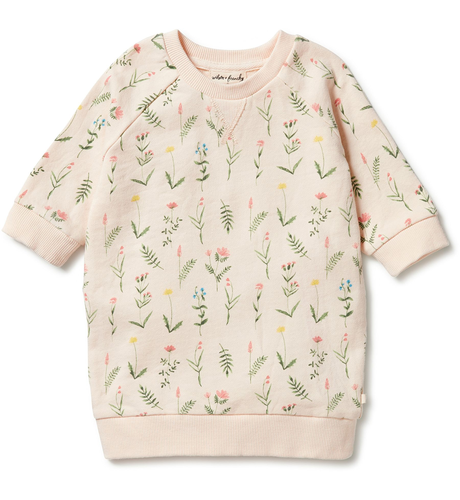 Wilson & Frenchy Organic Terry Sweat Dress - Wild Flower