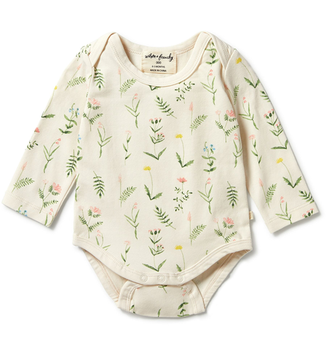 Wilson & Frenchy Organic Envelope Bodysuit - Wild Flower