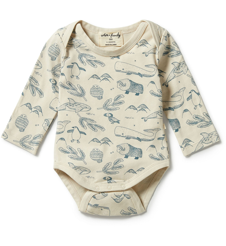 Wilson & Frenchy Organic Envelope Bodysuit - Arctic Blast