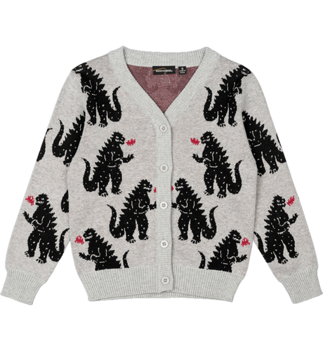 Rock Your Kid Godzilla Fire Knit Cardigan