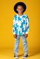 Rock Your Kid Blue Rex Roar Boxy Fit L/S T-Shirt.