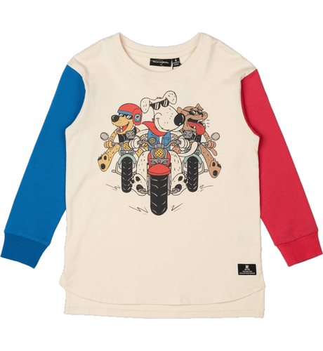 Rock Your Kid Pups On Bikes Boxy Fit L/S T-Shirt